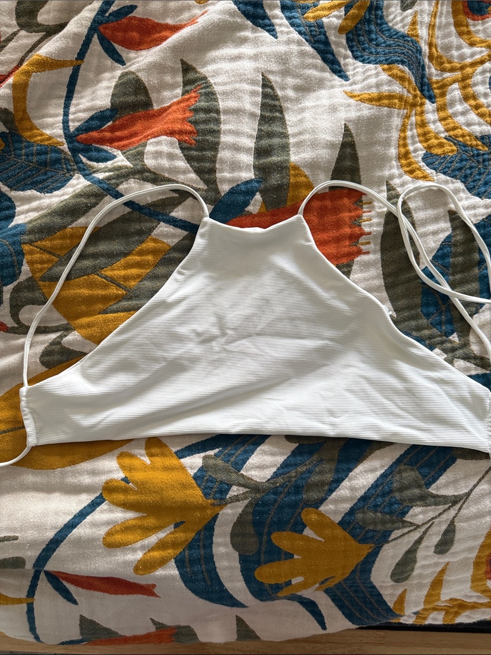Tavik White High-Neck bikini top